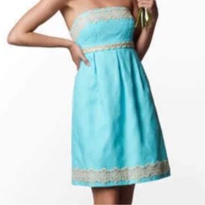 Lilly Pulitzer Dress Betsey Strapless Jacquard Dress
